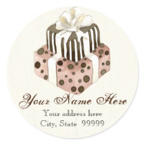 Custom Wedding Cake,  Address Stickers