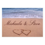 Custom Wedding Card "love on the beach" Business Card Templates