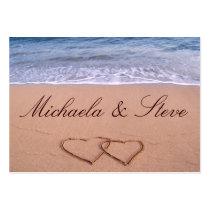 Custom Wedding Card "love on the beach" Business Card Templates