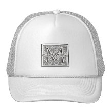 Custom Wedding Damask Logo Hats
