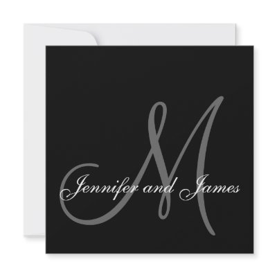 Custom Wedding Invitation Monogram Names by monogramgallery