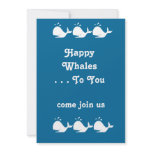 Custom Whale Watching Invitations