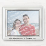 Custom White Photo Frame Mousepad