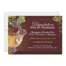 Custom Wine and Cheese Invitation - French
