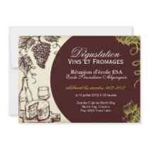 Custom Wine and Cheese Invitation - French