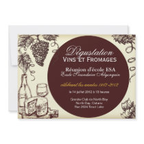 Custom Wine and Cheese Invitation - French
