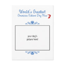 Custom Worlds Greatest American Eskimo Dog Mix Post Cards