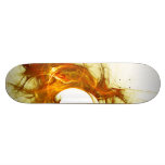 Custom Yellow Flame Board skateboards
