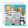Custom Zoo Animals Birthday Invitation