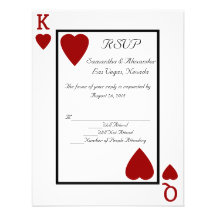 CustomInvites Playing Card King/Queen RSVP