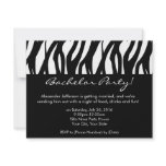 CustomInvites Zebra Bachelor Party Invitations