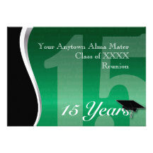 Customisable 15 Year Class Reunion Invitations