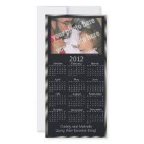 Customisable 2012 Calendar Photo Card (Black)