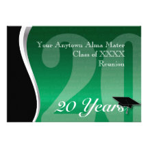 Customisable 20 Year Class Reunion Personalised Announcements