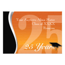 Customisable 25 Year Class Reunion Custom Invitations
