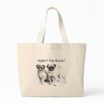 Customisable 2 Precious Pugs Illustration bags