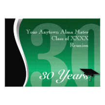Customisable 30 Year Class Reunion Personalised Invitation