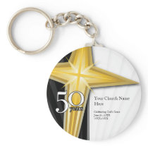 Customisable 50 Year Church Anniversary Keychain