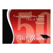Customisable 50 Year Class Reunion Personalised Announcement