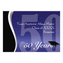 Customisable 50 Year Class Reunion Personalized Invites