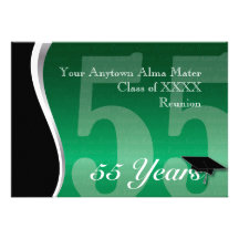 Customisable 55 Year Class Reunion Personalised Invites