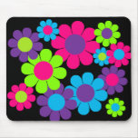 Customisable 60s Flower Power Mouse Pads