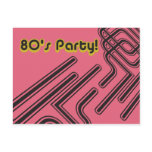 Customisable 80's Party Invitation postcards
