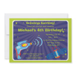 Customisable Alien Ray Gun invitations