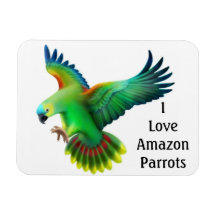 Customisable Amazon Parrot Premium Magnet