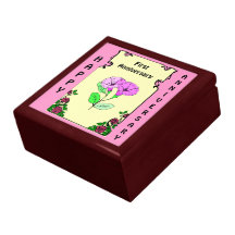 Customisable Anniversary gift box, pink floral