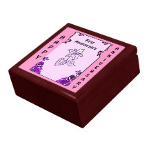 Customisable Anniversary gift box, Pink flowers