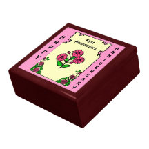 Customisable Anniversary gift box, pinks