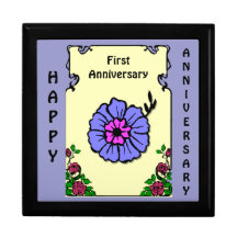 Customisable Anniversary gift box, purple pink
