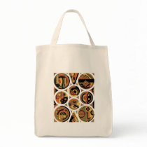 Customisable Art Deco Geometric Circle Abstract Tote Bag