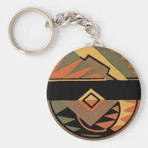 Customisable Art Deco Geometric Circle Abstract Keychains