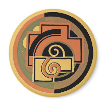 Customisable Art Deco Geometric Circle Abstract