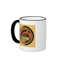 Customisable Art Deco Geometric Circle Abstract Mug