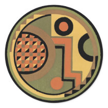 Customisable Art Deco Geometric Circle Abstract