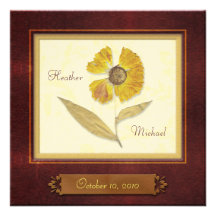 Customisable Autumn Rustic Save the Date Card Personalised Invitation