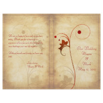 Customisable Autumn Wedding Program