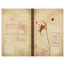 Customisable Autumn Wedding Program