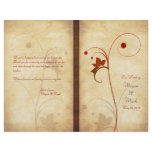 Customisable Autumn Wedding Program flyers