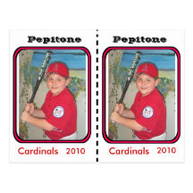 Customisable Baseball Card Post Card