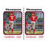 Customisable Baseball Card Post Card