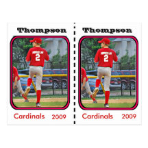 Customisable Baseball Card Post Card