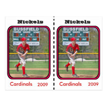 Customisable Baseball Card Post Cards