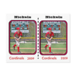 Customisable Baseball Card postcards