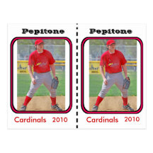 Customisable Baseball Card Postcards
