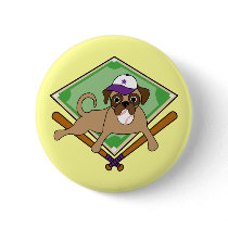 Customisable Baseball Pug Buttons
