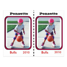 Customisable Basketball Card Post Cards